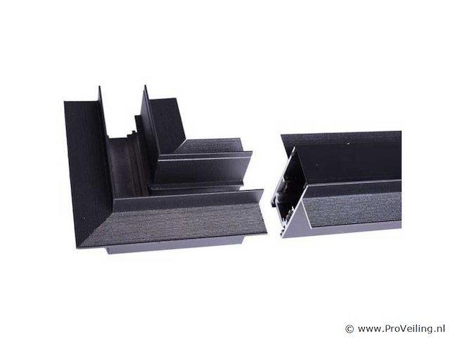 L-connector voor inbouw magnetische rails 20 mm - horizontaal (x4) - afbeelding 3 van  4