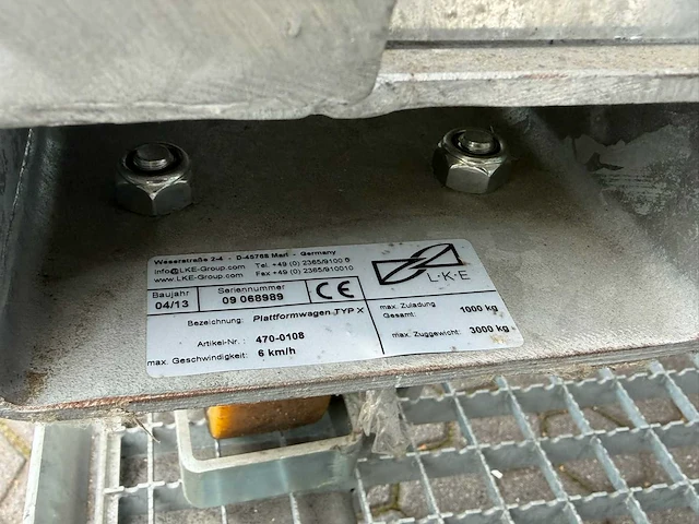 L k e - plattformwagen type x - overige intern transport - afbeelding 3 van  5