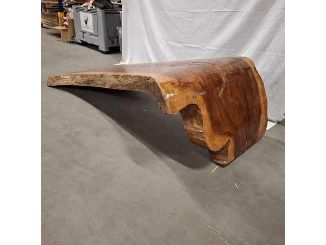 L shape tafel walnoot stam, bruin, 2026 - afbeelding 1 van  9