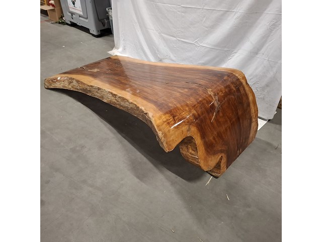 L shape tafel walnoot stam, bruin, 2026 - afbeelding 2 van  9