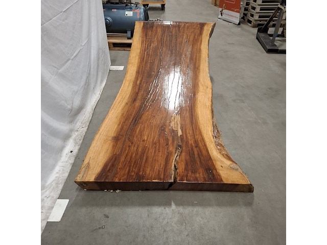 L shape tafel walnoot stam, bruin, 2026 - afbeelding 3 van  9