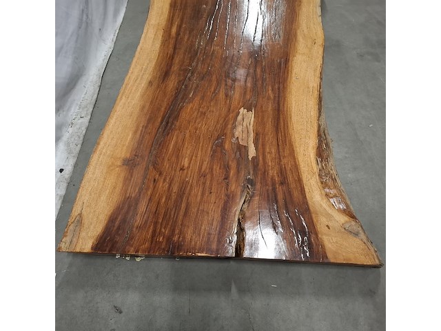 L shape tafel walnoot stam, bruin, 2026 - afbeelding 4 van  9