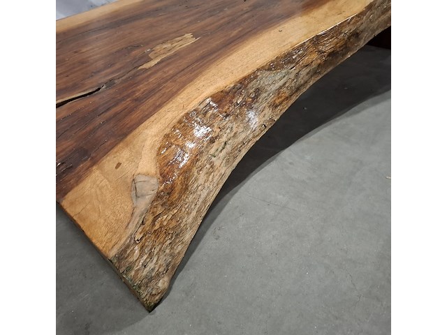 L shape tafel walnoot stam, bruin, 2026 - afbeelding 5 van  9