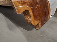 L shape tafel walnoot stam, bruin, 2026 - afbeelding 7 van  9