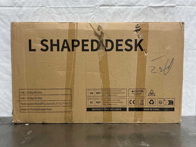 L-vorm bureau - afbeelding 1 van  2