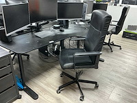 L-vormig bureau met bureaustoel en ladenkast (4x) - afbeelding 4 van  7