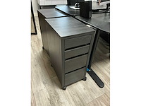 L-vormig bureau met bureaustoel en ladenkast (4x) - afbeelding 5 van  7