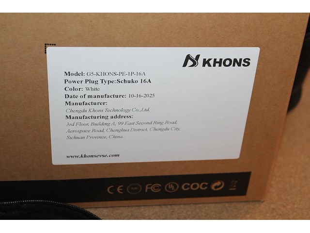 Laadkabel / mobiele lader khons g5-khons-pe-1p-16a in draagtas. schuco(230v) naar type 2. - afbeelding 4 van  4