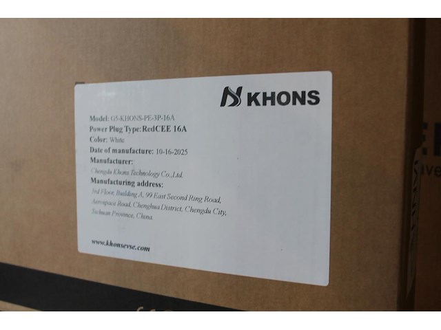 Laadkabel / mobiele lader khons g5-khons-pe-3p-16a in draagtas. cee16 rood naar type 2. - afbeelding 3 van  3