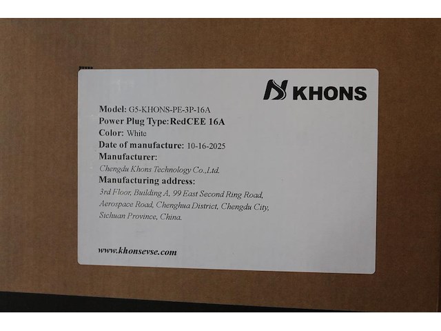 Laadkabel / mobiele lader khons g5-khons-pe-3p-16a in draagtas. cee16 rood naar type 2. - afbeelding 3 van  3