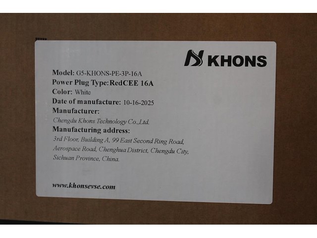 Laadkabel / mobiele lader khons g5-khons-pe-3p-16a in draagtas. cee16 rood naar type 2. - afbeelding 3 van  3