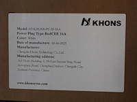 Laadkabel / mobiele lader khons g5-khons-pe-3p-16a in draagtas. cee16 rood naar type 2. - afbeelding 3 van  3