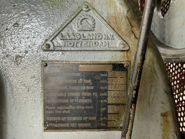 Laagland 10 tons excenterpers - afbeelding 5 van  5