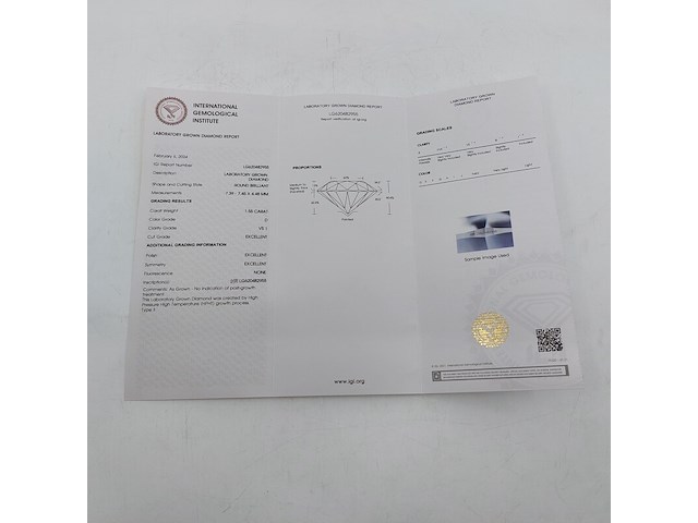 Lab-grown diamant round brilliant - 1.55ct ( igi gecertificeerd ) - afbeelding 6 van  9