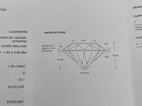 Lab-grown diamant round brilliant - 1.55ct ( igi gecertificeerd ) - afbeelding 8 van  9