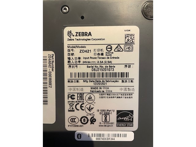 Labelprinter thermische met rollen, zebra, zd421 - afbeelding 4 van  4