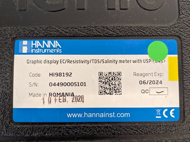 Laboratorium geleidbaarheidsmeter, hanna, hi 98192, 2020 - afbeelding 6 van  6