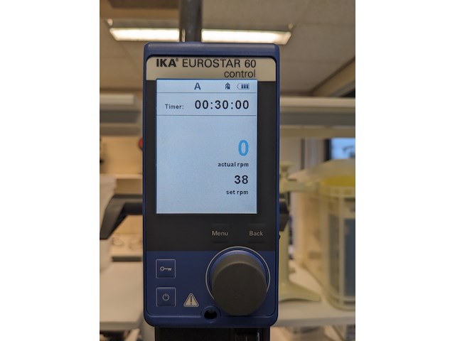 Laboratorium mixer, ika, eurostar 60 control, blauw - afbeelding 8 van  10