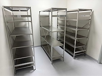 Laboratorium roestvrijstalen plankrek (3x) - afbeelding 1 van  3