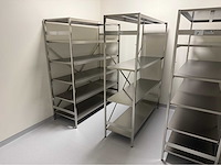 Laboratorium roestvrijstalen plankrek (3x) - afbeelding 2 van  3