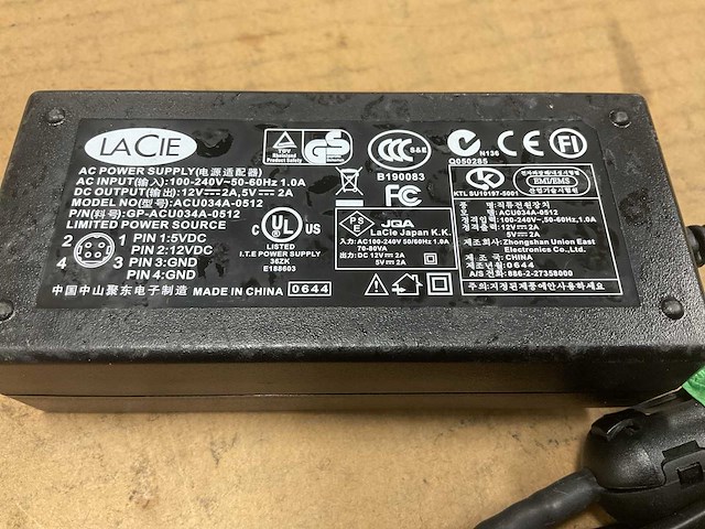 Lacie acu034a-0512 power supply (4x) - afbeelding 3 van  4