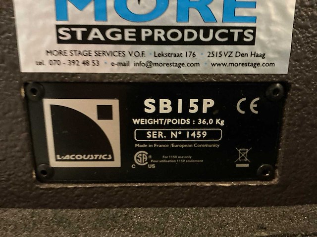 L'acoustics sb15p luidspreker (2x) - afbeelding 7 van  8