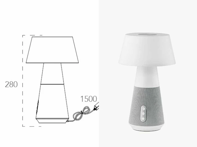 Lad decibel oplaadbare tafellamp met bluetoothspeaker - afbeelding 3 van  5