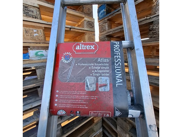 Ladder, altrex, atlas aer 1x16, zilver - afbeelding 4 van  6
