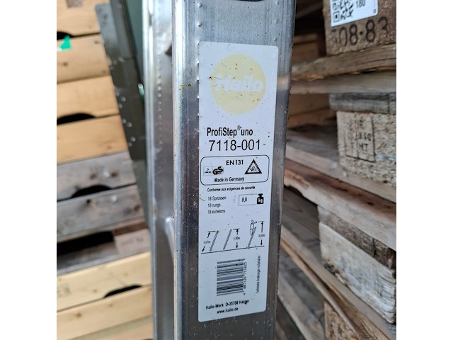 Ladder, hailo, profistep uno 7118-001 - afbeelding 2 van  5