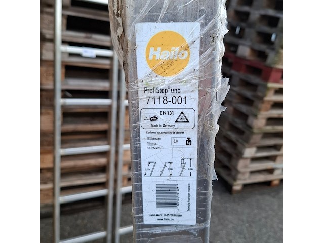 Ladder, hailo, profistep uno 7118-001 - afbeelding 2 van  5