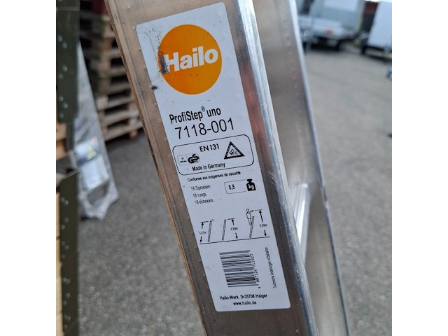 Ladder, hailo, profistep uno 7118-001 - afbeelding 4 van  5