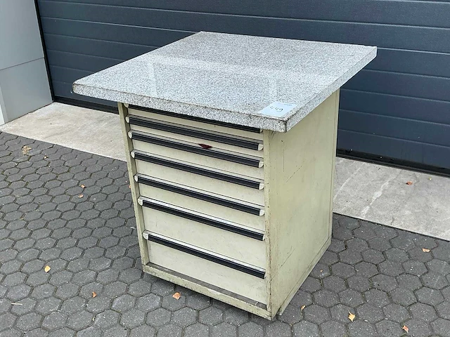 Ladekast met granieten blad incl inhoud - afbeelding 1 van  8