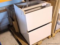 Ladekast / onderkast keuken 60 cm – hoogglans wit - afbeelding 2 van  4