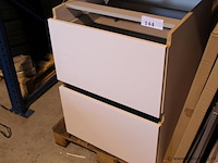 Ladekast / onderkast keuken 60 cm – hoogglans wit - afbeelding 1 van  4