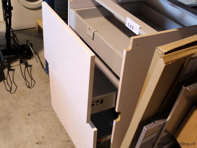 Ladekast / onderkast keuken 60 cm – hoogglans wit - afbeelding 3 van  4