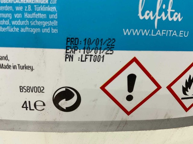 Lafita - lemon fresh - professionele oppervlakte reiniger 4 liter (144x) - afbeelding 7 van  7
