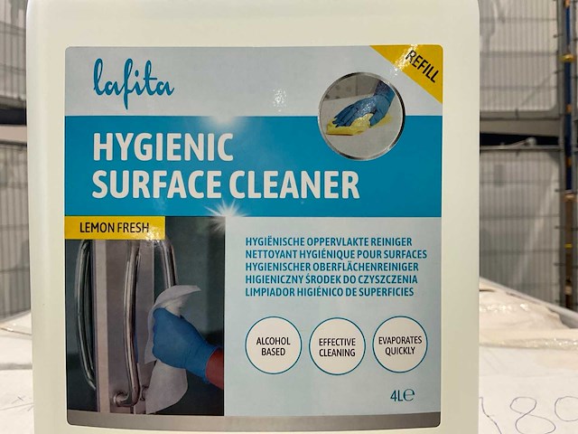 Lafita lemon fresh professionele oppervlakte reiniger 4 liter (180x) - afbeelding 5 van  7