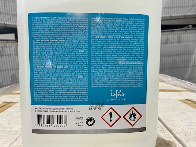 Lafita lemon fresh professionele oppervlakte reiniger 4 liter (180x) - afbeelding 6 van  7