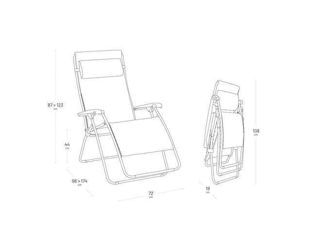 Lafuma rsxa xl clip relaxstoel zero gravity seigle ii - afbeelding 2 van  6