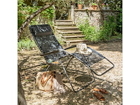 Lafuma rsxa xl relaxstoel verstelbaar inklapbaar zwart - afbeelding 3 van  6