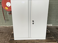 Lage archiefkast , bisley , grijs / chroom - afbeelding 1 van  4