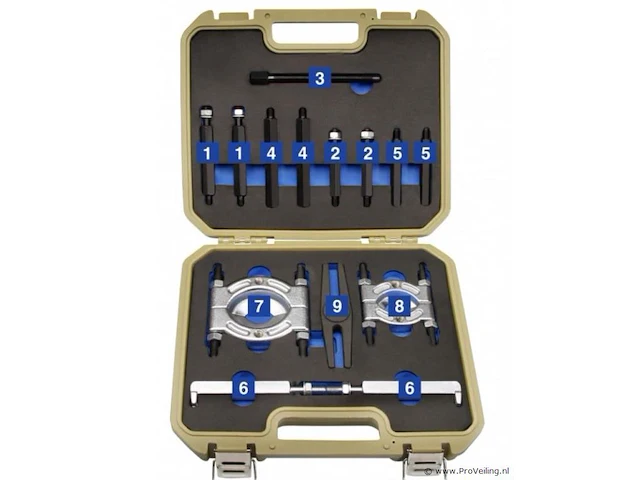 Lagertrekker / gereedschapset - 14-delig - incl. koffer - afbeelding 1 van  8