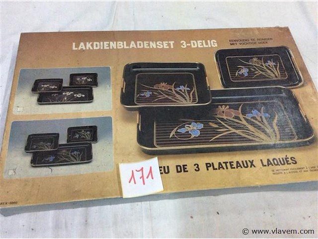 Lakdienbladenset 3delig - afbeelding 1 van  2