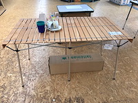 Lallemand dubbel hout oproltafel (2x) - afbeelding 2 van  2