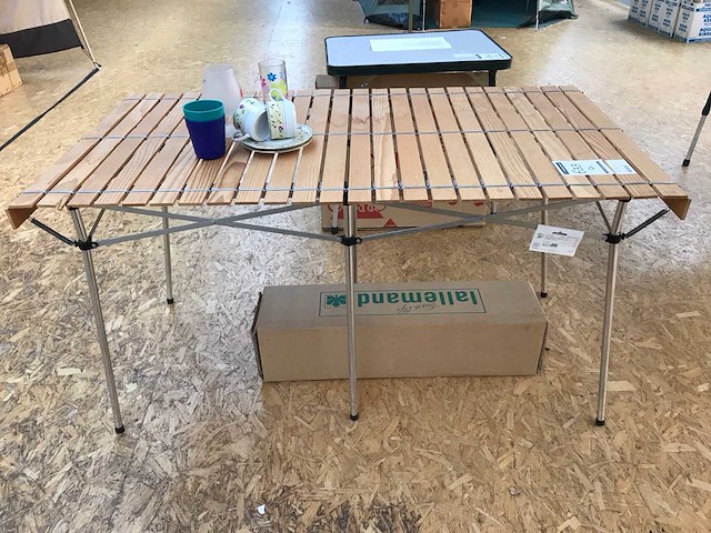 Lallemand dubbel hout oproltafel (2x) - afbeelding 2 van  4