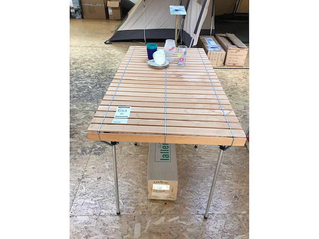 Lallemand dubbel hout oproltafel (2x) - afbeelding 3 van  4