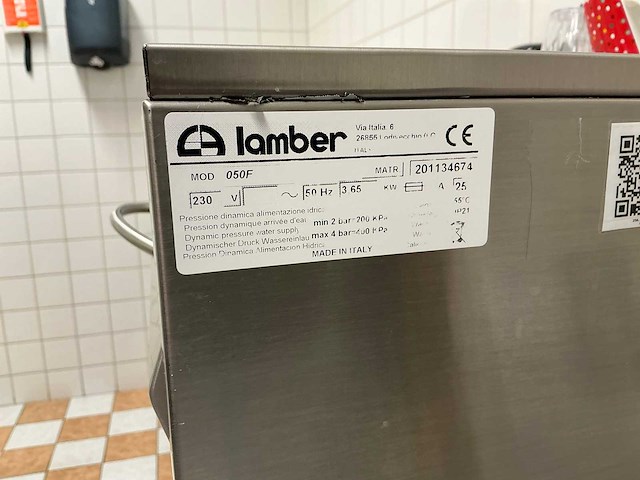 Lamber 050f korvenvaatwasmachine - afbeelding 4 van  7