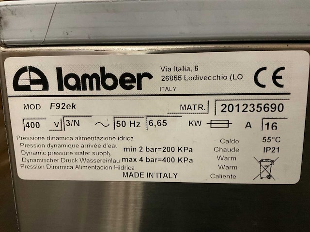 Lamber f-92-dy vaatwasmachine - afbeelding 7 van  7