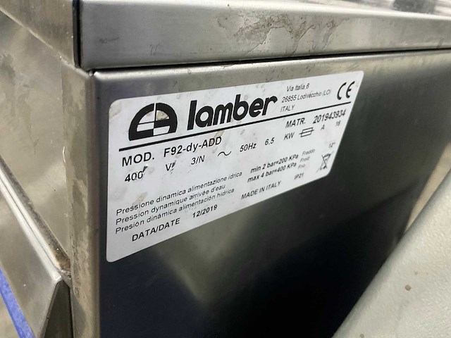 Lamber f92-dy-add korvenvaatwasmachine - afbeelding 7 van  7