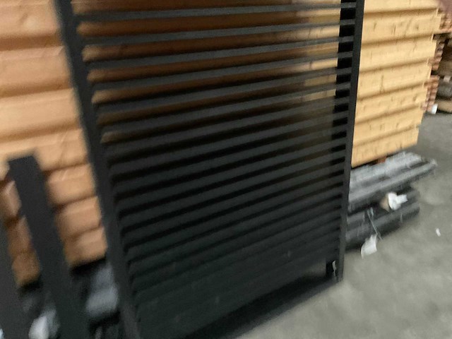 Lamellenscherm verstelbaar - zwart gespoten - 224x118 cm - afbeelding 3 van  5